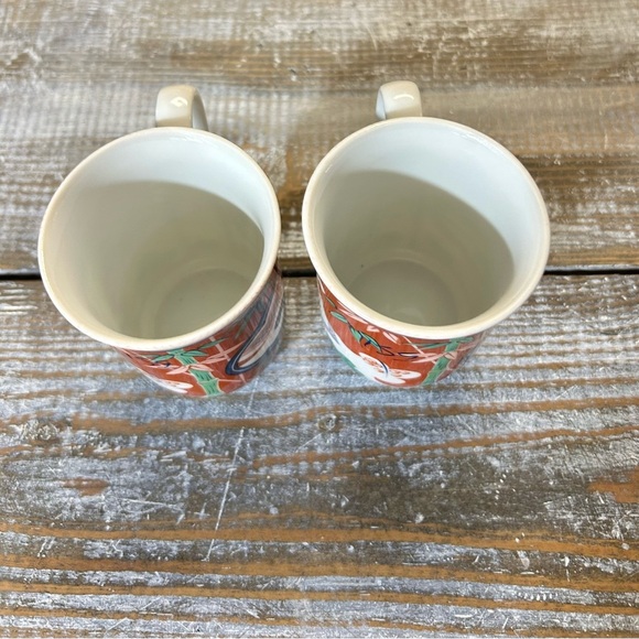 Heirloom Fine China Mug Set by Neumann Marcus with Asian Bamboo Design. - Picture 6 of 7